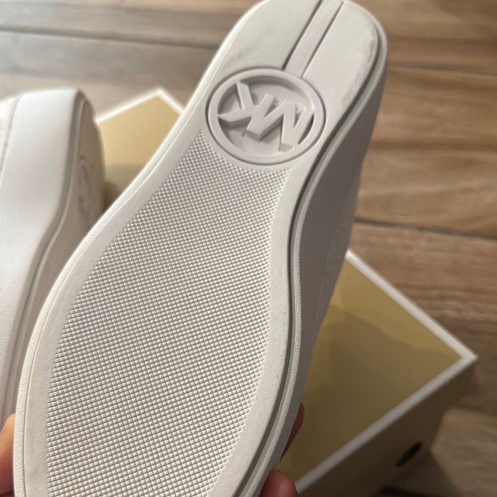 Michael Kors Women's Cream Slip-On Sneakers - Picture 5 of 6